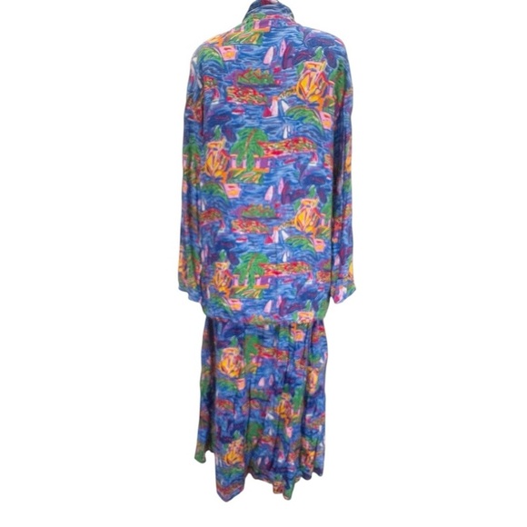 Vintage Ken Done Art To Wear Jacket and Skirt Set Size Medium - Picture 4 of 13